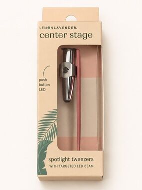 Lemon Lavender Center Stage LED Spotlight Tweezers Pink – Precision Grooming